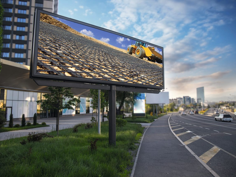 Outdoor column LED screen