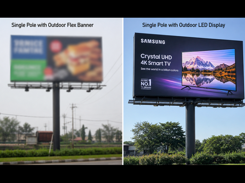 Outdoor Printing vs LED Display: A Data-Backed Guide for Better Advertising ROI