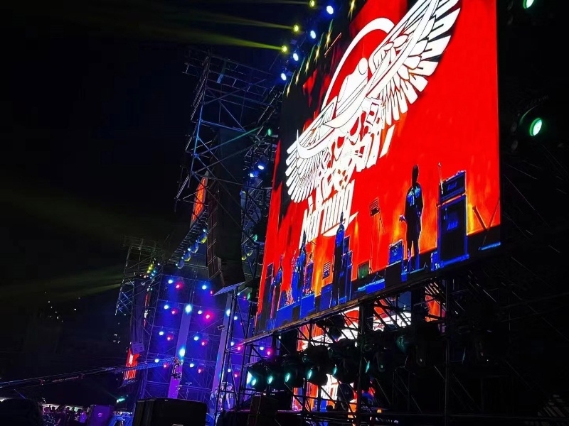 Large LED display screen for stage performances