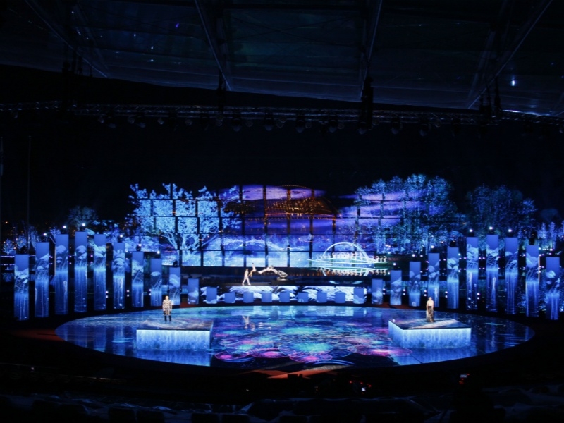 LED display stage construction